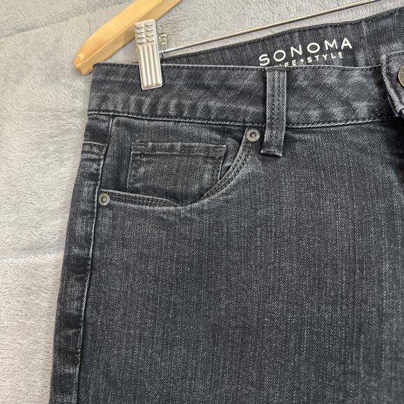 Sonoma Jeans Women's 10 Charcoal Wash Mid Rise Bootcut Stretch Denim - Picture 4 of 12